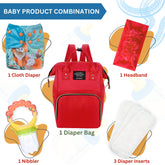 Baby Care Accessories Cloth Diaper, Inserts, Diaper Bag, Headbands, Nibbler (Set of 5)